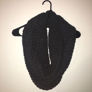NEW | Hand Crocheted Homemade Infinity Scarf, Gray